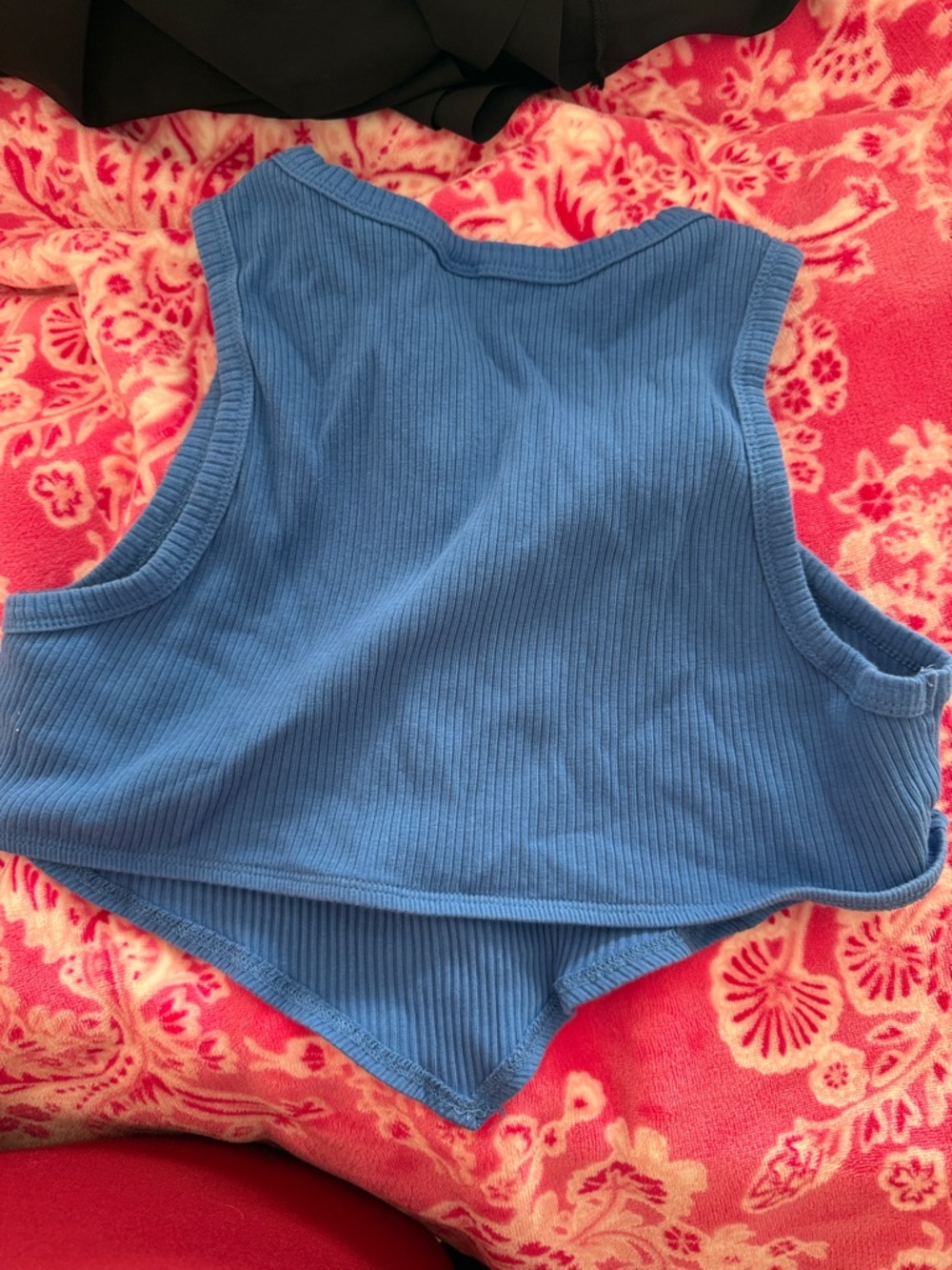 SHEIN Ribbed Blue Tank Top - Picture 3 of 3